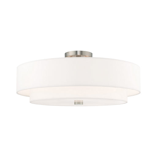 Meridian 5 Light Ceiling Mount in Brushed Nickel