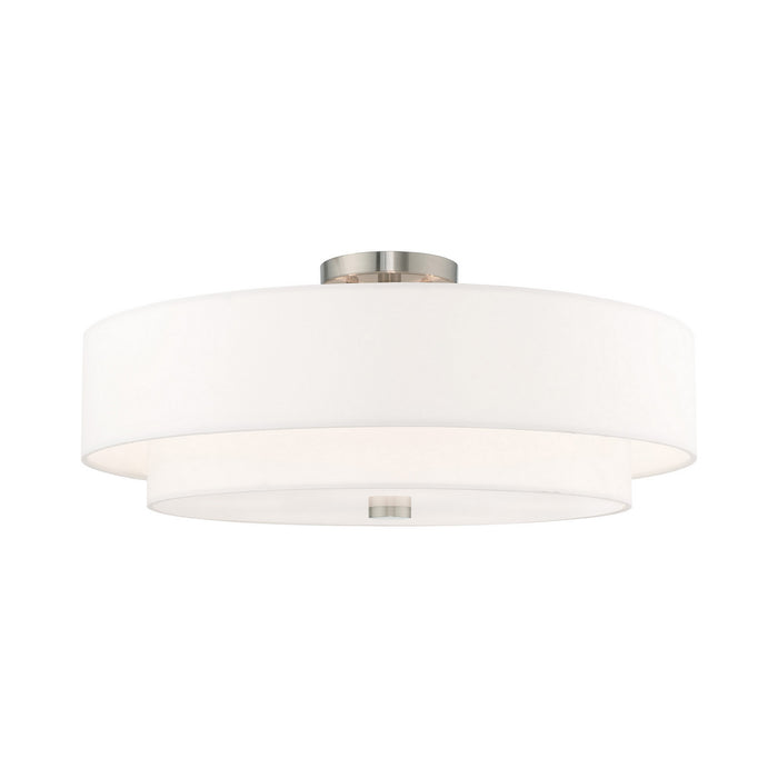 Meridian 5 Light Ceiling Mount in Brushed Nickel