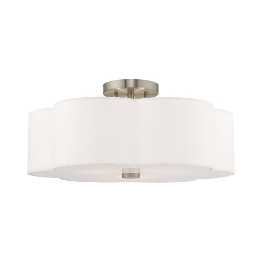 Chelsea 3 Light Ceiling Mount in Brushed Nickel