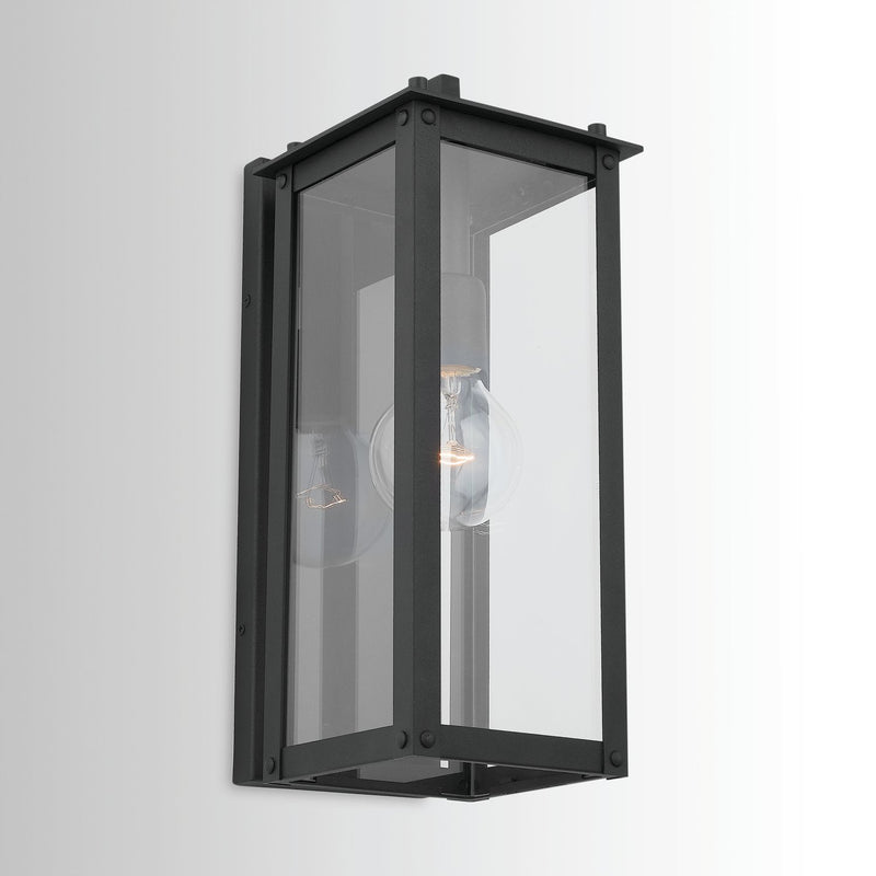 Hunt Small Outdoor Wall Lantern in Black