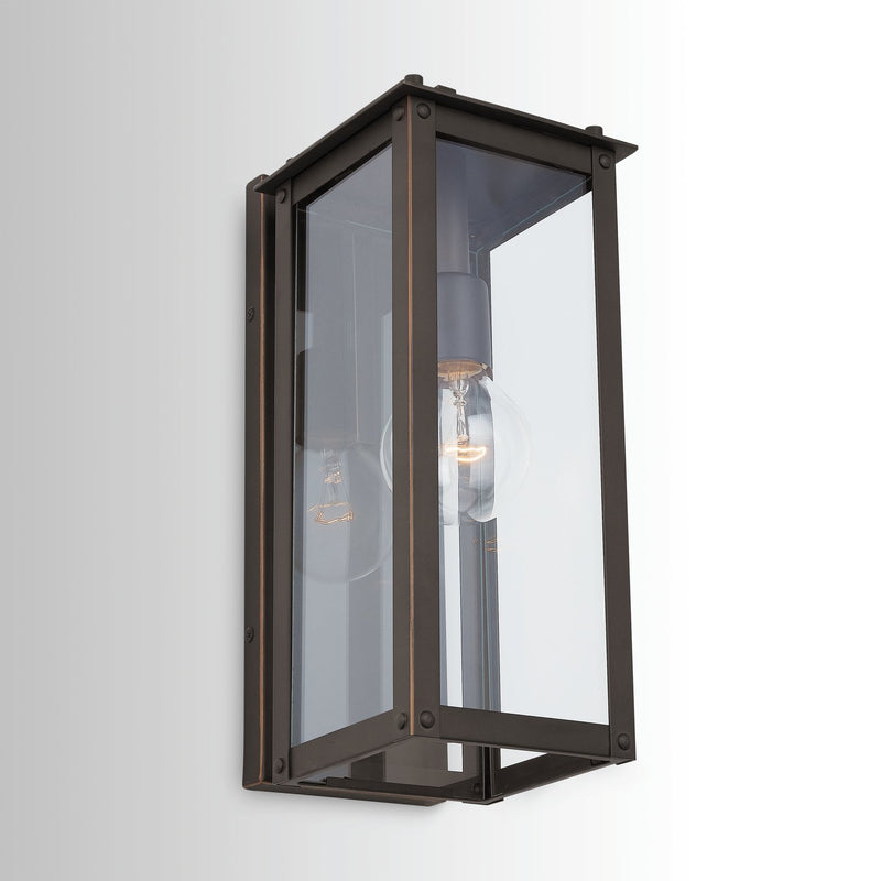 Hunt Small Outdoor Wall Lantern in Oiled Bronze