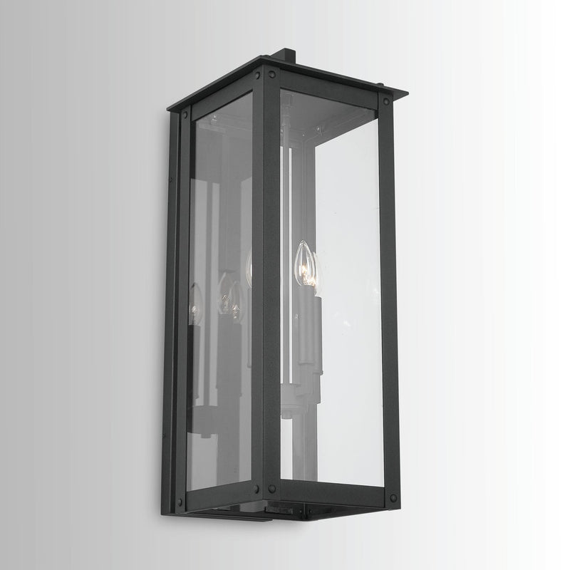 Hunt Small 4-Light Outdoor Wall Lantern in Black