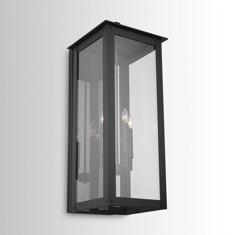 Hunt Large 4-Light Outdoor Wall Lantern in Black