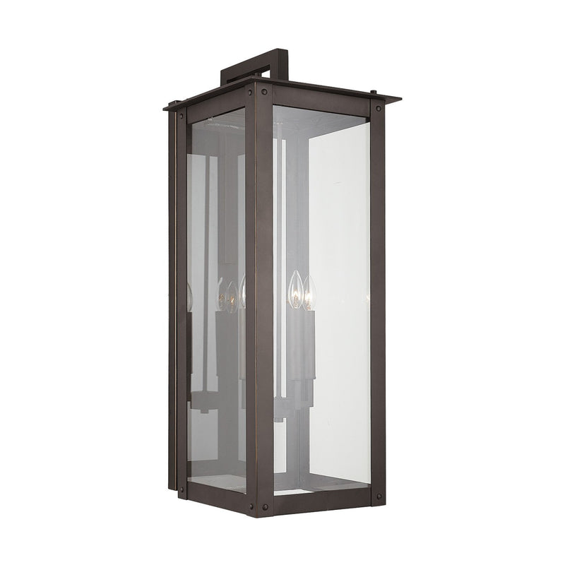 Hunt Large 4-Light Outdoor Wall Lantern in Oiled Bronze