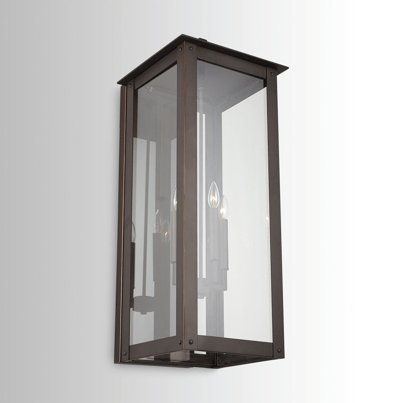 Hunt Large 4-Light Outdoor Wall Lantern in Oiled Bronze
