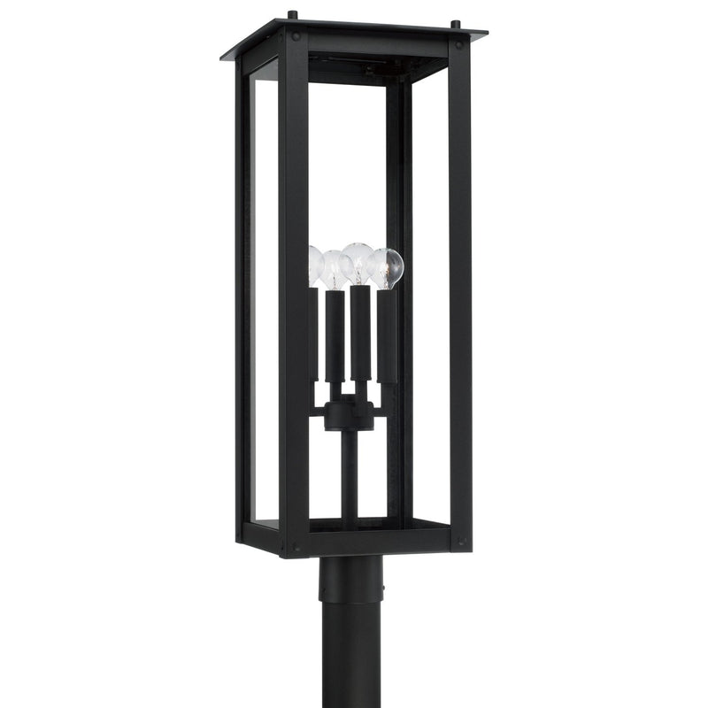 Hunt 4-Light Outdoor Post Light in Black