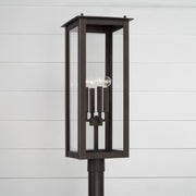 Hunt 4-Light Outdoor Post Light in Oiled Bronze
