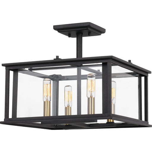 Citadel 4-Light Semi-Flush Mount in Earth Black - Lamps Expo