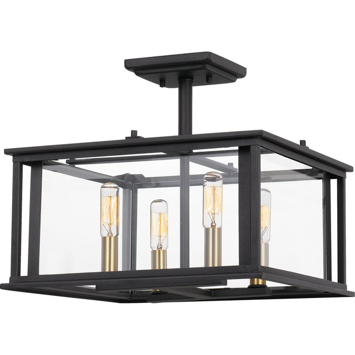 Citadel 4-Light Semi-Flush Mount in Earth Black - Lamps Expo