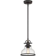 Grant Seeded Glass Mini Pendant in Palladian Bronze