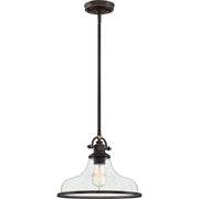 Grant Seeded Glass Pendant in Palladian Bronze