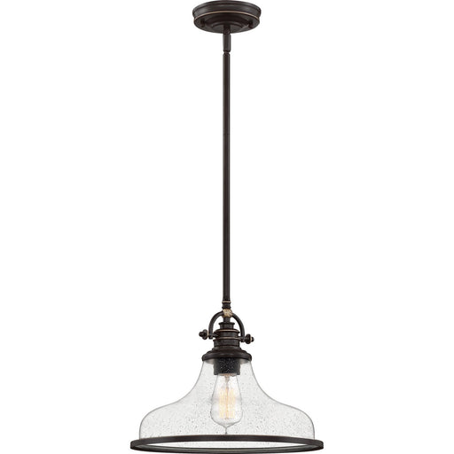 Grant Seeded Glass Pendant in Palladian Bronze
