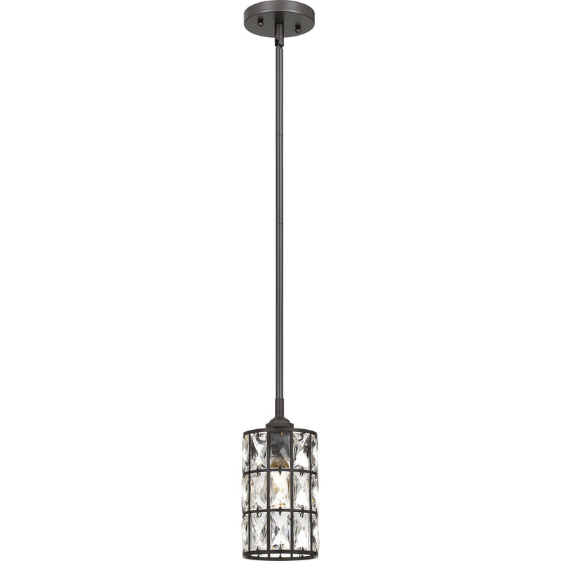 Oliver Crystal Mini Pendant in Western Bronze