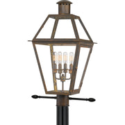 Rue De Royal 4-Light Outdoor Post Lantern in Industrial Bronze