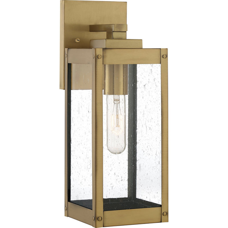 Westover Small Outdoor Wall Lantern in Antique Brass