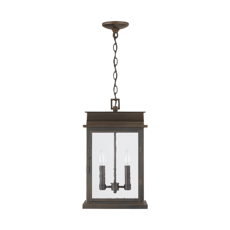 Bolton 2-Light Outdoor Lantern Pendant in Oiled Bronze