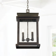 Bolton 2-Light Outdoor Lantern Pendant in Oiled Bronze