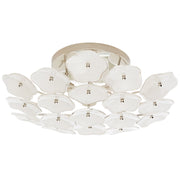 Leighton Medium 3-Light Semi-Flush Mount in Polished Nickel