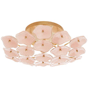 Leighton Medium 3-Light Semi-Flush Mount in Soft Brass