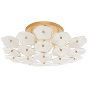 Leighton Medium 3-Light Semi-Flush Mount in Soft Brass