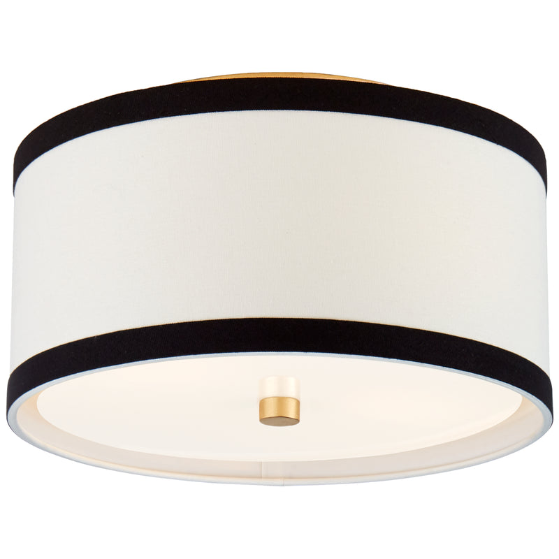 Walker Two Light Flush Mount in Gild