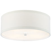 Walker Four Light Flush Mount in Burnished Silver Leaf