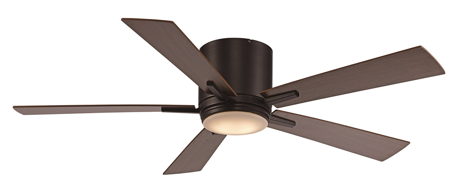 52" Ceiling Fan in Rubbed Oil Bronze with Opal Glass - Lamps Expo