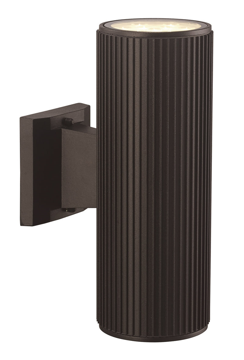 LED Wall Sconce in Black with Clear Glass