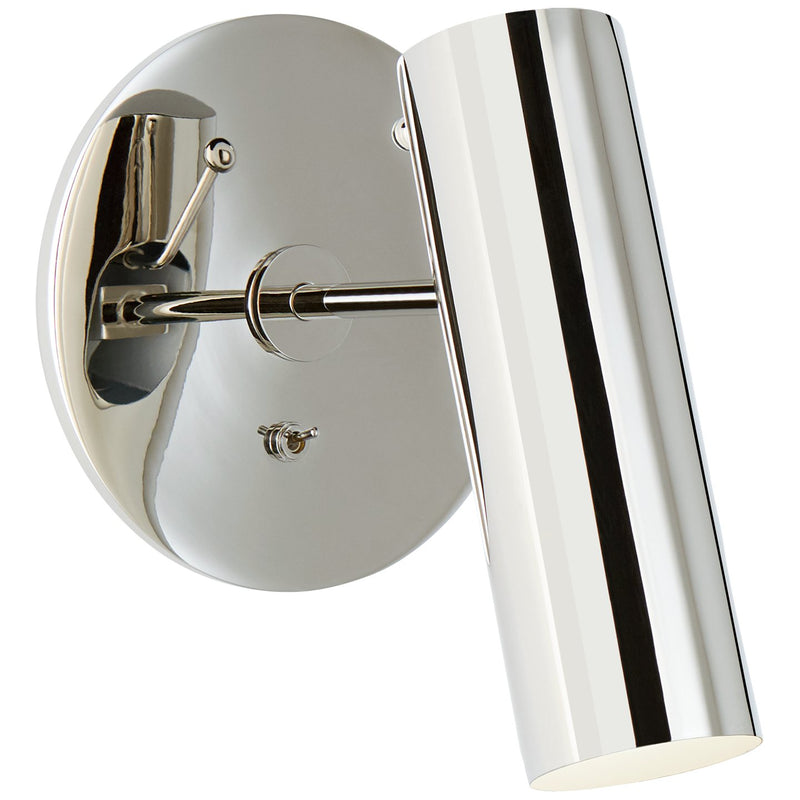 Lancelot Pivoting Swing Arm Wall Lamp in Polished Nickel