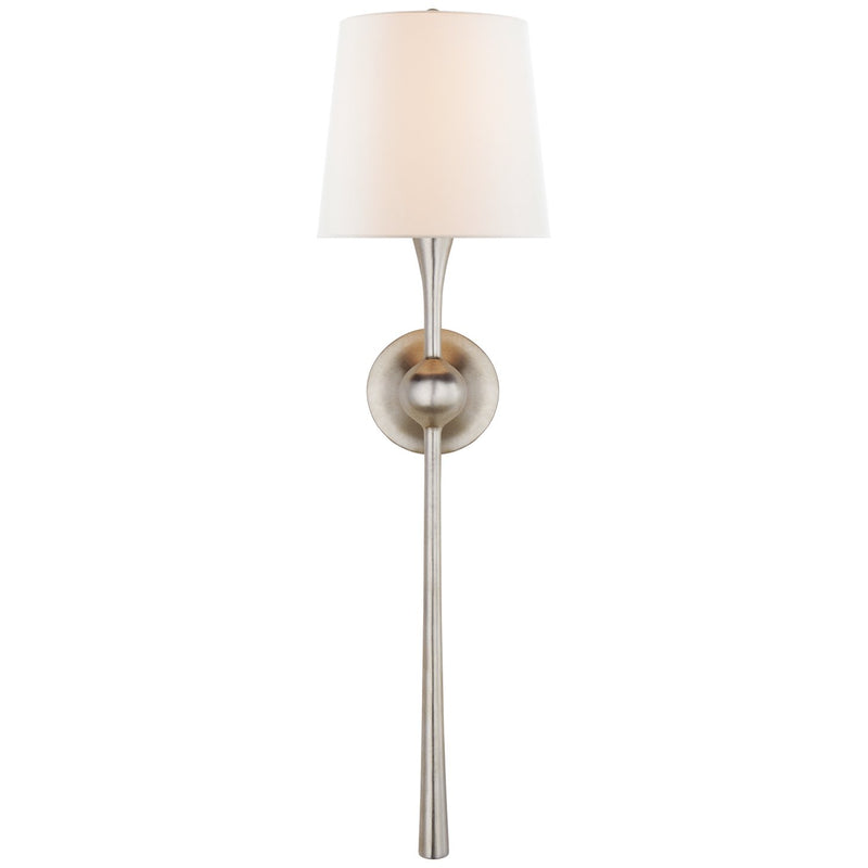 Dover Large Tail Wall Sconce in Burnished Silver Leaf