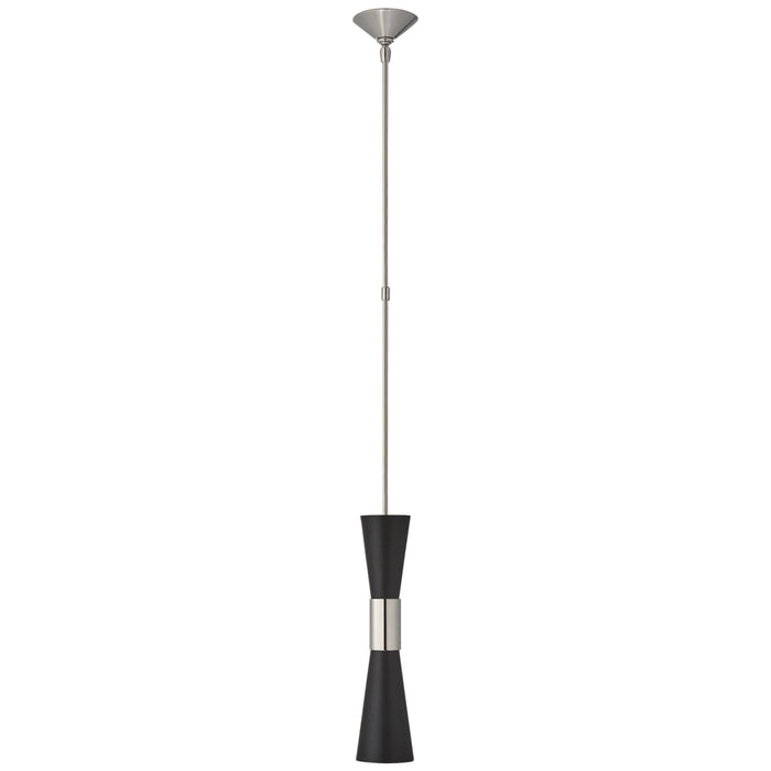 Clarkson Two Light Pendant in Polished Nickel