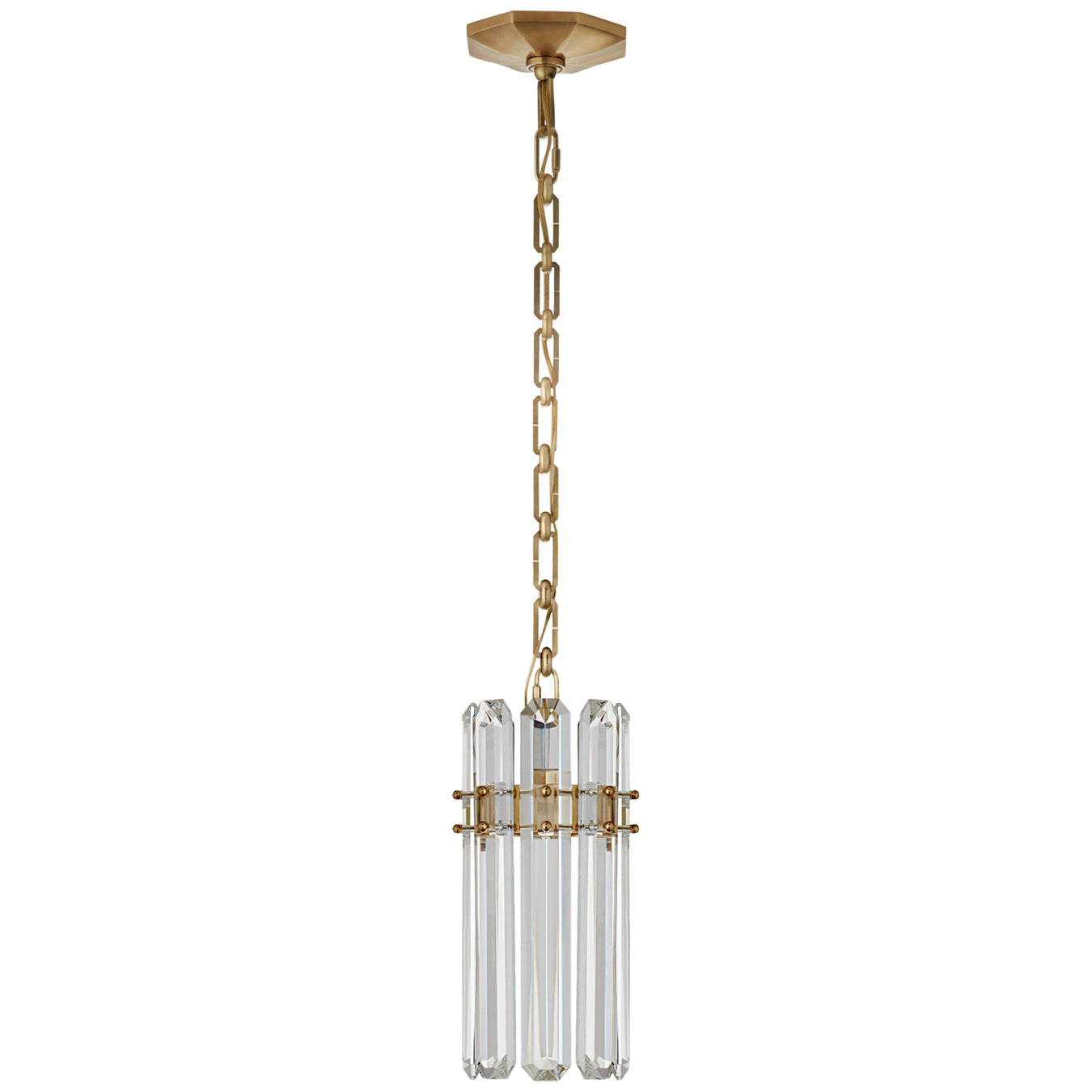 Bonnington One Light Pendant in Hand-Rubbed Antique Brass