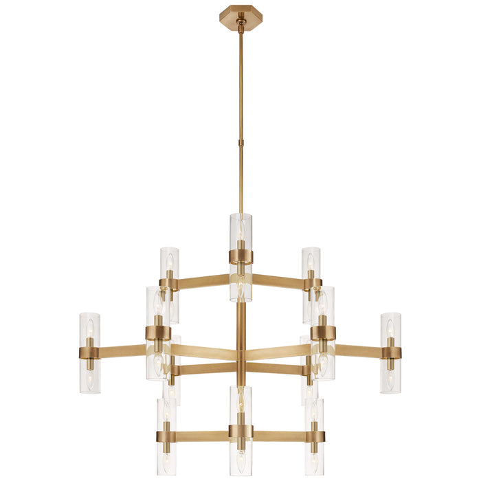 Margita 24 Light Chandelier in Hand-Rubbed Antique Brass