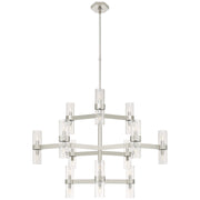 Margita 24 Light Chandelier in Polished Nickel