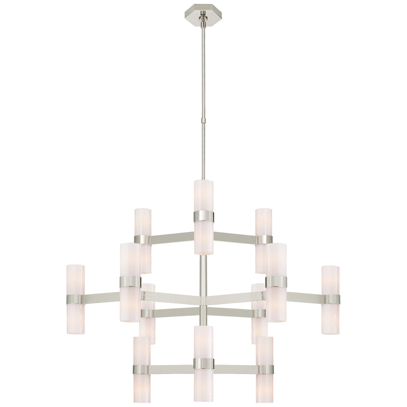 Margita 24 Light Chandelier in Polished Nickel