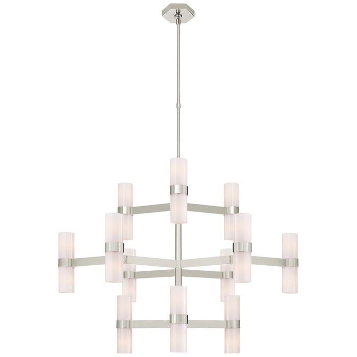 Margita 24 Light Chandelier in Polished Nickel