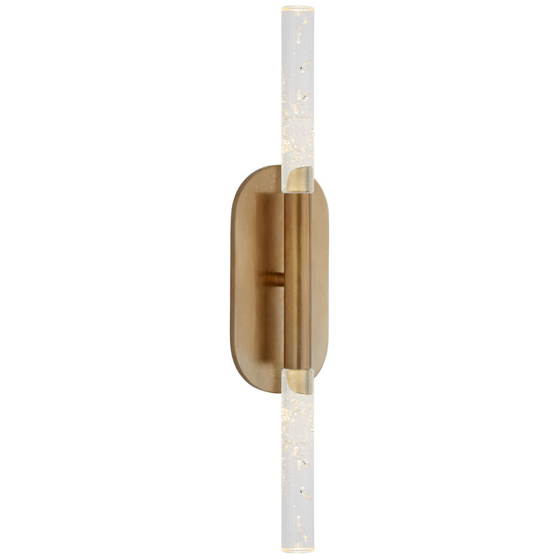 Rousseau Medium Vanity Bath Sconce in Antique-Burnished Brass