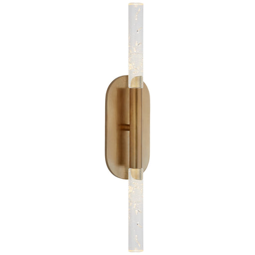 Rousseau Medium Vanity Bath Sconce in Antique-Burnished Brass