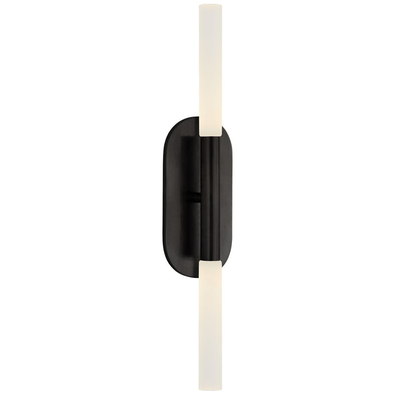Rousseau Medium Vanity Bath Sconce in Bronze