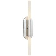 Rousseau Medium Vanity Bath Sconce in Polished Nickel