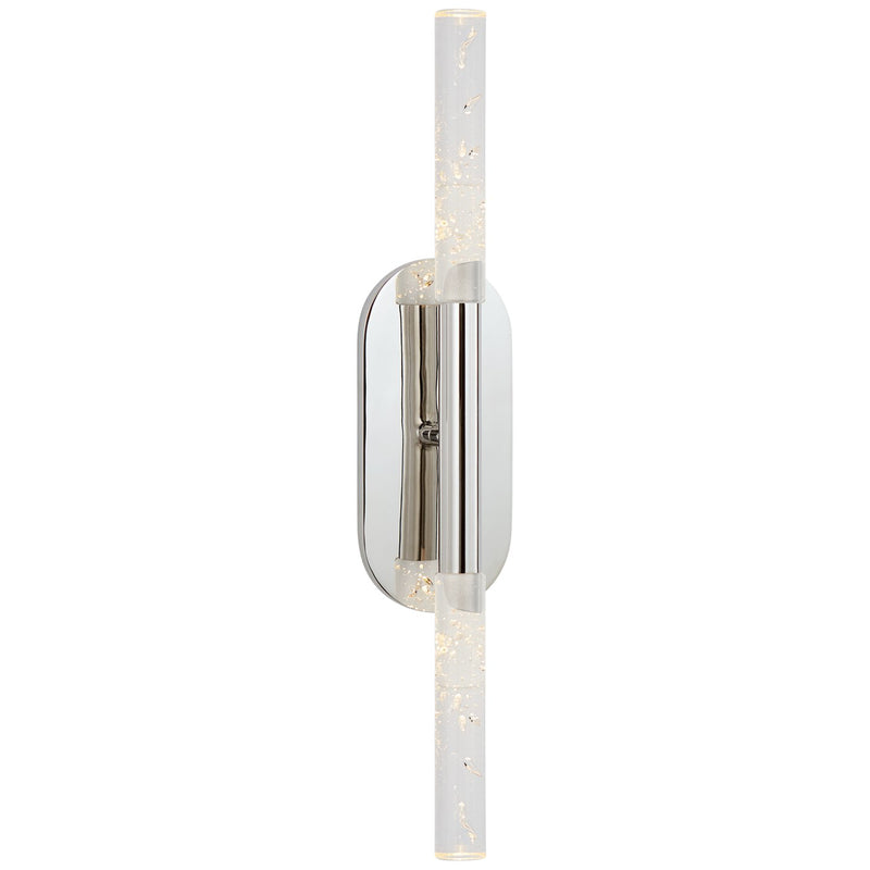 Rousseau Medium Vanity Bath Sconce in Polished Nickel