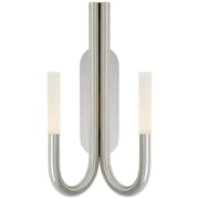 Rousseau Double Wall Sconce in Polished Nickel