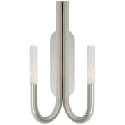 Rousseau Double Wall Sconce in Polished Nickel