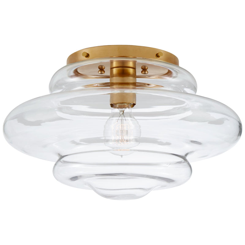 Tableau Medium Flush Mount in Antique-Burnished Brass