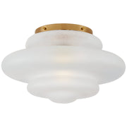 Tableau Medium Flush Mount in Antique-Burnished Brass