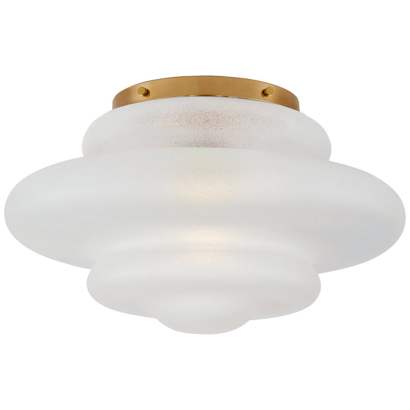 Tableau Medium Flush Mount in Antique-Burnished Brass