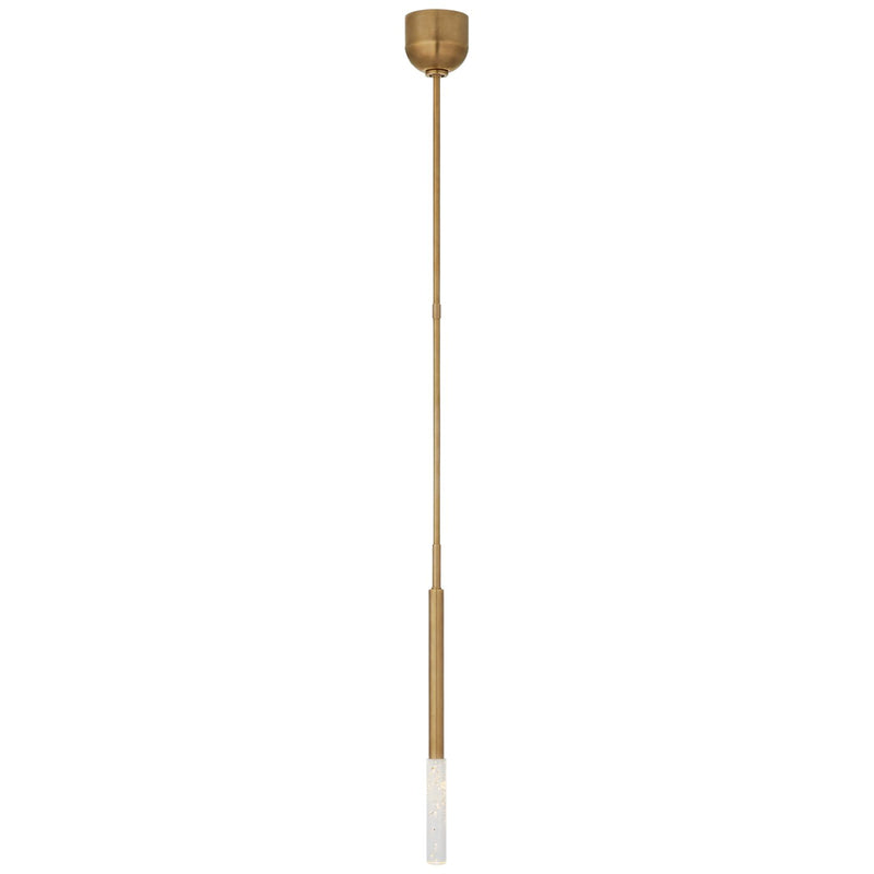 Rousseau Single Mini Pendant in Antique-Burnished Brass
