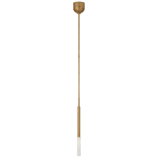 Rousseau Single Mini Pendant in Antique-Burnished Brass