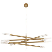 Rousseau Grande 10-Light Articulating Chandelier in Antique-Burnished Brass