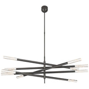 Rousseau Grande 10-Light Articulating Chandelier in Bronze
